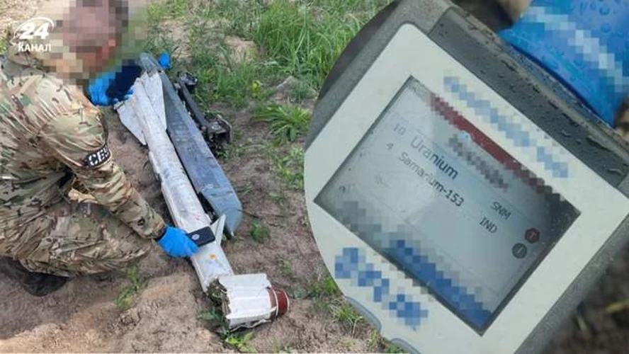 Прилад радіаційного контролю фіксує перевищення норми на уламках безпілотника