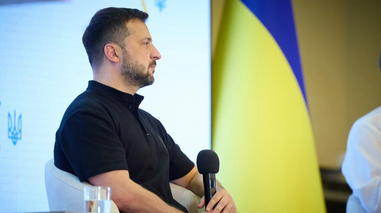 Володимир Зеленський під час інтерв'ю про санкційний законопроєкт