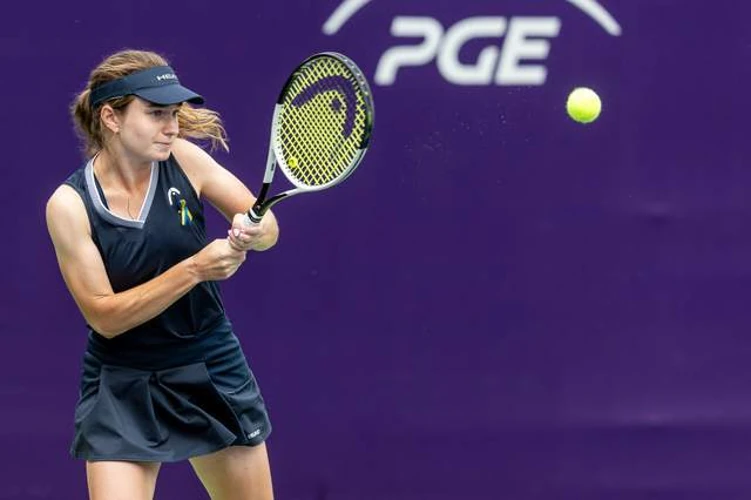 Дарія Снігур під час фінального матчу WTA 250 у Празі / Getty Images