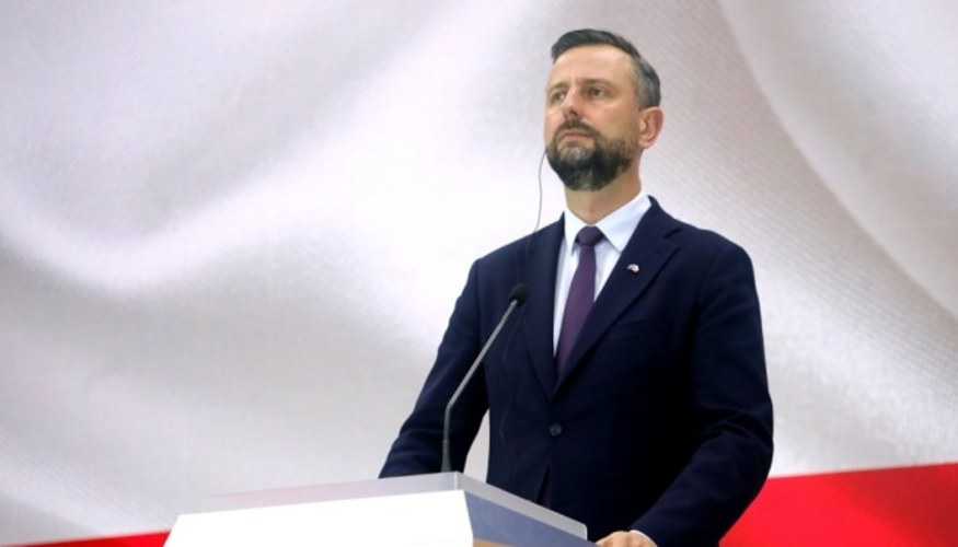 Владислав Косіняк-Камиш під час жалобних заходів в Олиці на Волині