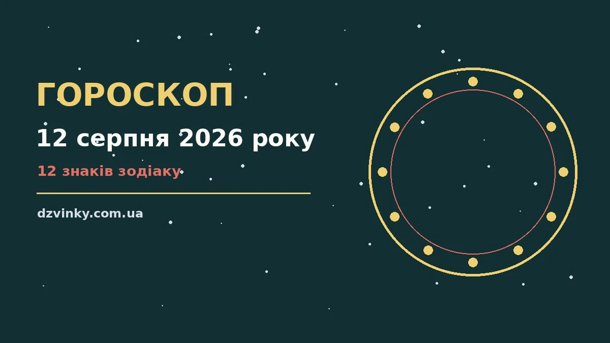 Гороскоп на 12 серпня 2026 року: важливі сигнали дня для спокійних і точних рішень