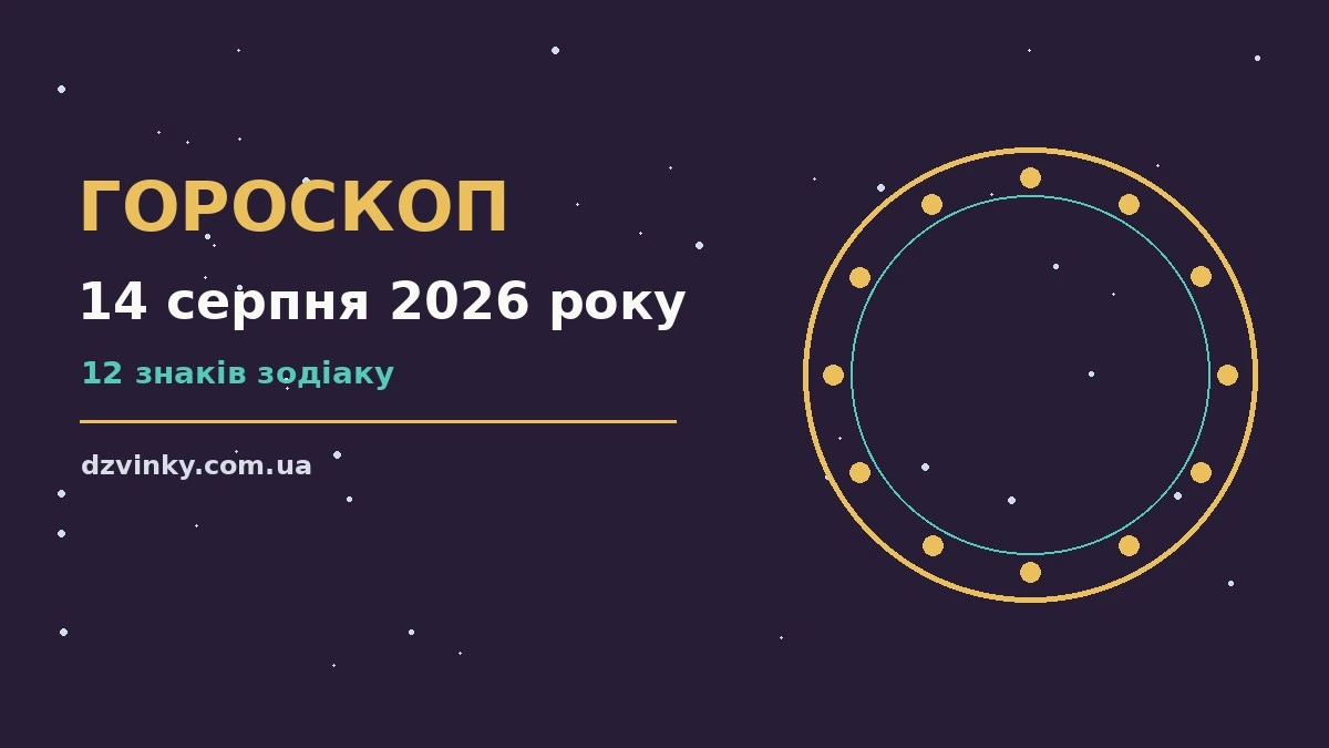 Гороскоп на 14 серпня 2026 року: важливі сигнали дня для спокійних і точних рішень