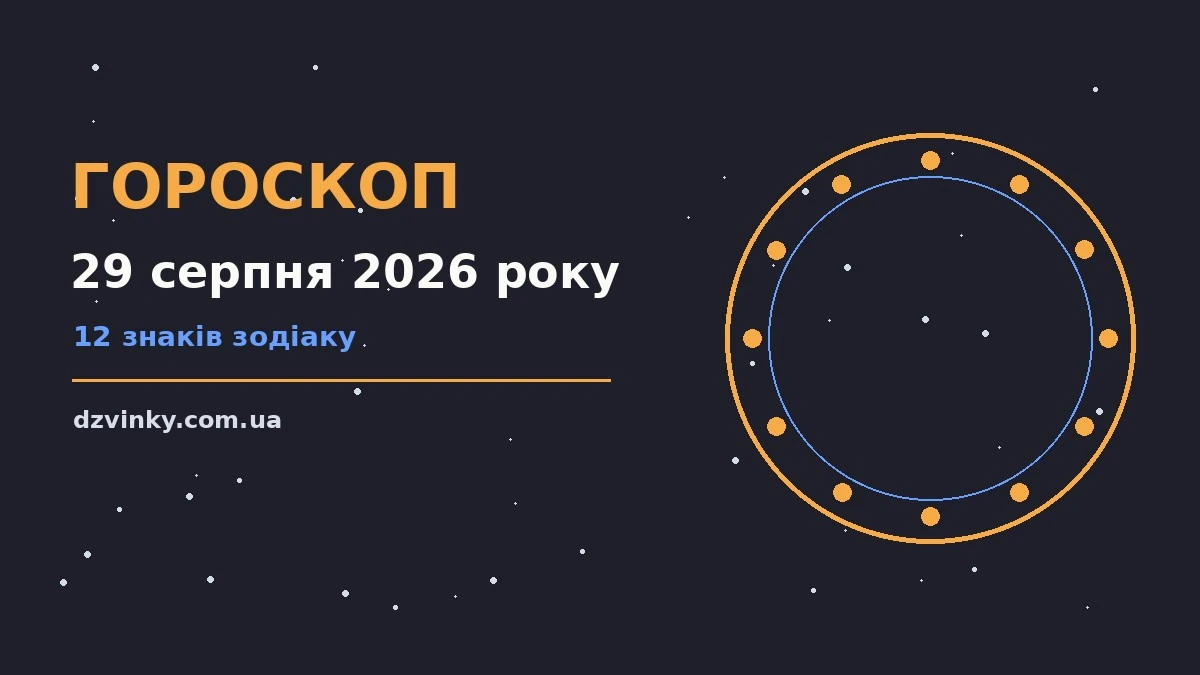 Зоряне небо над міською вечірньою панорамою як символ гороскопу на 29 серпня 2026 року