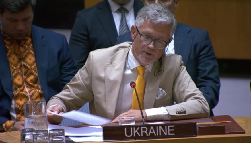 Андрій Мельник під час засідання Ради Безпеки ООН