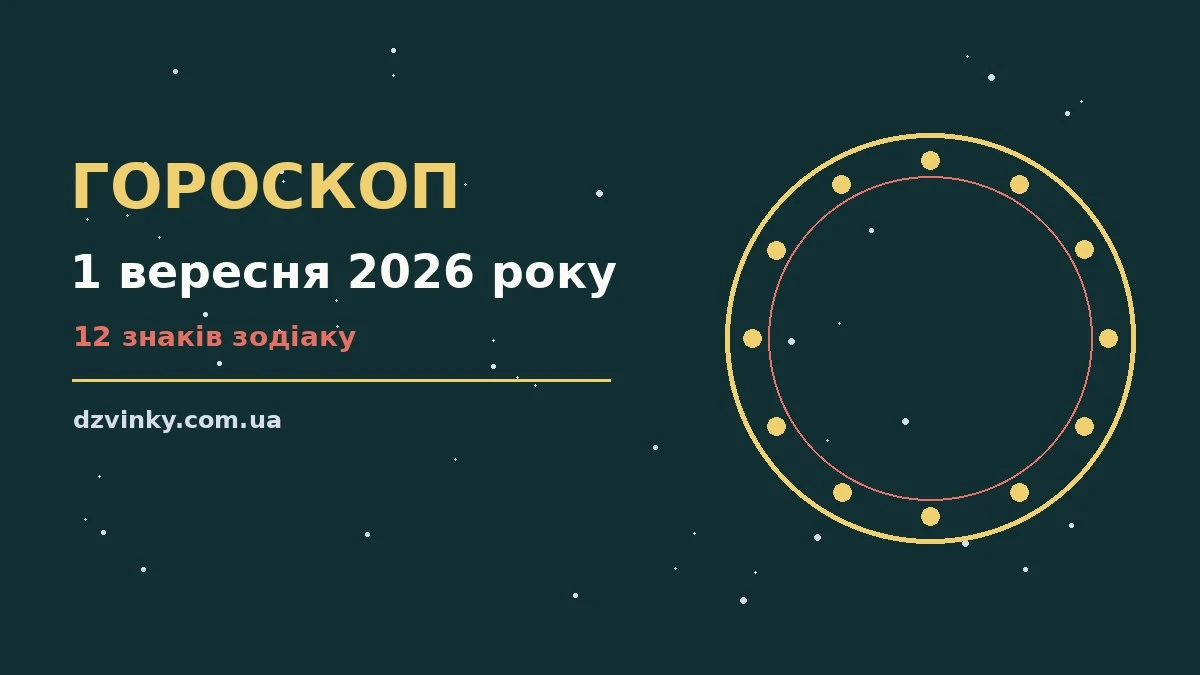 Гороскоп на 1 вересня 2026 року: важливі сигнали дня для спокійних і точних рішень