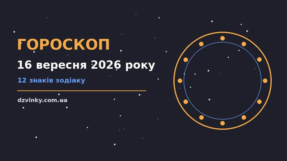 Гороскоп на 16 вересня 2026 року: важливі сигнали дня для спокійних і точних рішень