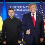 Володимир Зеленський і Дональд Трамп на зустрічі 22 вересня 2026 року