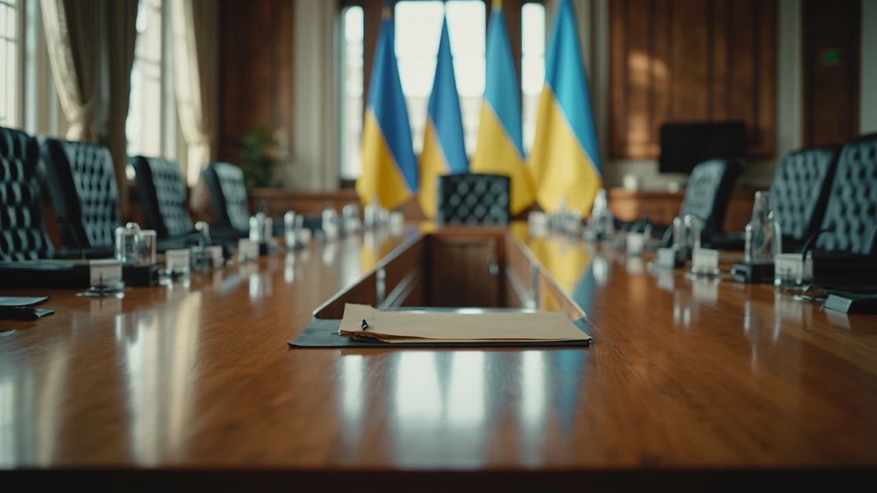 Кубраков Олександр Миколайович під час робочої наради в урядовому кабінеті